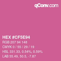 Color code: HEX #CF5E94 | qconv.com
