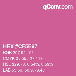 Color code: HEX #CF5E97 | qconv.com