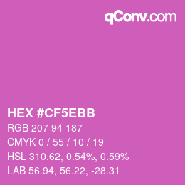 Color code: HEX #CF5EBB | qconv.com