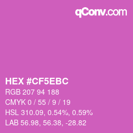 Color code: HEX #CF5EBC | qconv.com