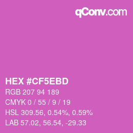 Color code: HEX #CF5EBD | qconv.com