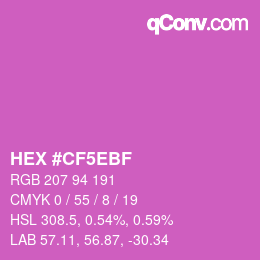 カラーコード: HEX #CF5EBF | qconv.com