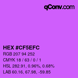 カラーコード: HEX #CF5EFC | qconv.com