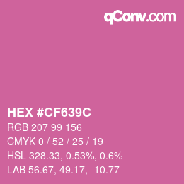 Color code: HEX #CF639C | qconv.com