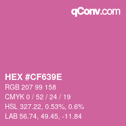 Color code: HEX #CF639E | qconv.com