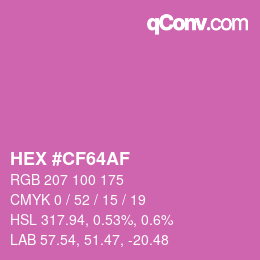 Color code: HEX #CF64AF | qconv.com