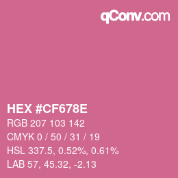 Color code: HEX #CF678E | qconv.com