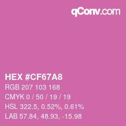 Color code: HEX #CF67A8 | qconv.com