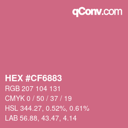Color code: HEX #CF6883 | qconv.com