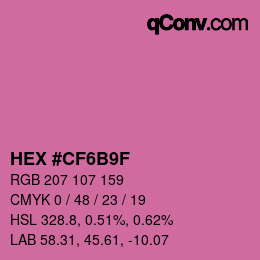 Color code: HEX #CF6B9F | qconv.com