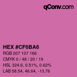 Color code: HEX #CF6BA6 | qconv.com