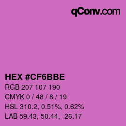 Color code: HEX #CF6BBE | qconv.com