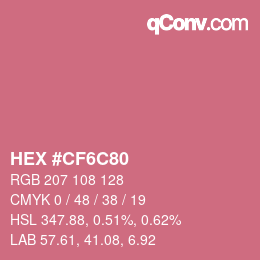 Color code: HEX #CF6C80 | qconv.com