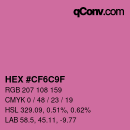 カラーコード: HEX #CF6C9F | qconv.com