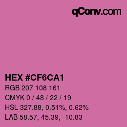 Color code: HEX #CF6CA1 | qconv.com