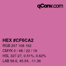 Color code: HEX #CF6CA2 | qconv.com