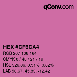 Color code: HEX #CF6CA4 | qconv.com