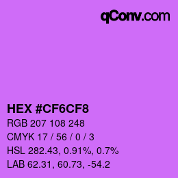 Color code: HEX #CF6CF8 | qconv.com