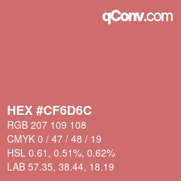 Color code: HEX #CF6D6C | qconv.com