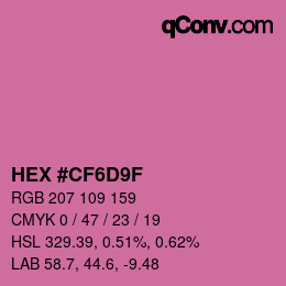 Color code: HEX #CF6D9F | qconv.com