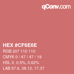 Color code: HEX #CF6E6E | qconv.com