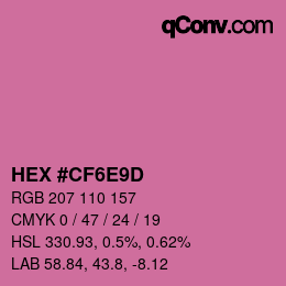 颜色代码: HEX #CF6E9D | qconv.com