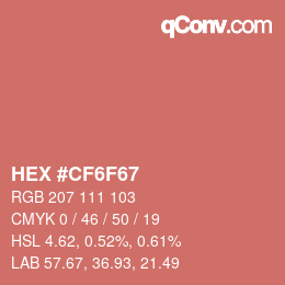 Color code: HEX #CF6F67 | qconv.com