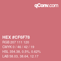 Color code: HEX #CF6F78 | qconv.com