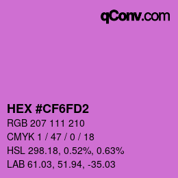 Color code: HEX #CF6FD2 | qconv.com