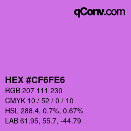 Color code: HEX #CF6FE6 | qconv.com