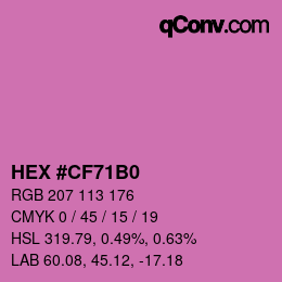 Color code: HEX #CF71B0 | qconv.com