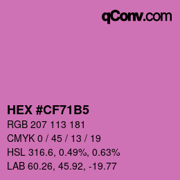 カラーコード: HEX #CF71B5 | qconv.com
