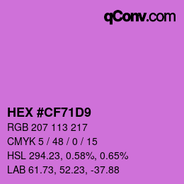 Color code: HEX #CF71D9 | qconv.com