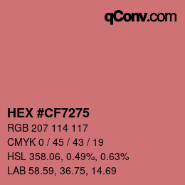 Color code: HEX #CF7275 | qconv.com