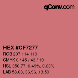 Color code: HEX #CF7277 | qconv.com
