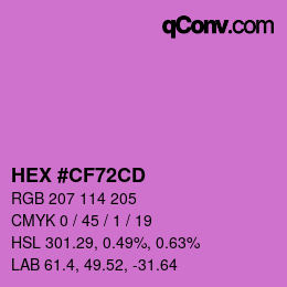 颜色代码: HEX #CF72CD | qconv.com