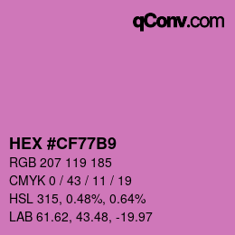 Color code: HEX #CF77B9 | qconv.com