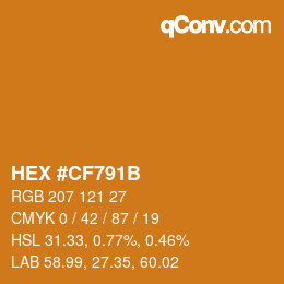 Color code: HEX #CF791B | qconv.com