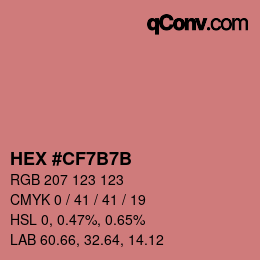 Color code: HEX #CF7B7B | qconv.com