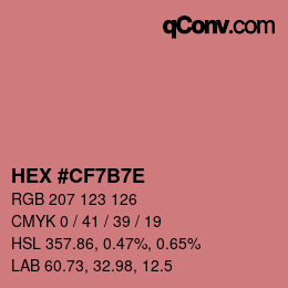 Farbcode: HEX #CF7B7E | qconv.com