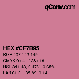 カラーコード: HEX #CF7B95 | qconv.com
