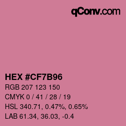 カラーコード: HEX #CF7B96 | qconv.com