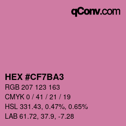 Color code: HEX #CF7BA3 | qconv.com