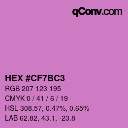 Color code: HEX #CF7BC3 | qconv.com