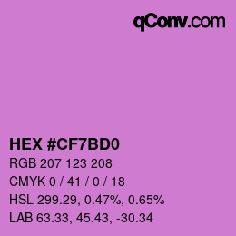 Color code: HEX #CF7BD0 | qconv.com