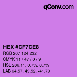 Color code: HEX #CF7CE8 | qconv.com