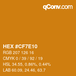 Color code: HEX #CF7E10 | qconv.com