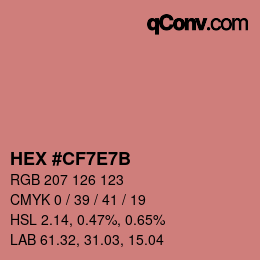 Farbcode: HEX #CF7E7B | qconv.com