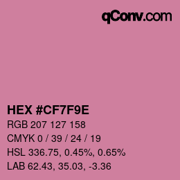 Color code: HEX #CF7F9E | qconv.com