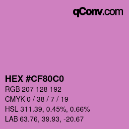 Color code: HEX #CF80C0 | qconv.com